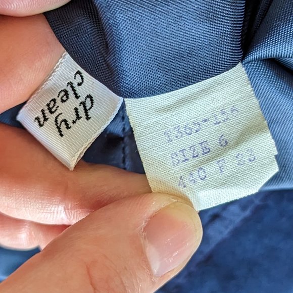 Vintage Pendleton Navy Blue Wool Single Button Front Blazer Jacket size 6 - Picture 6 of 7